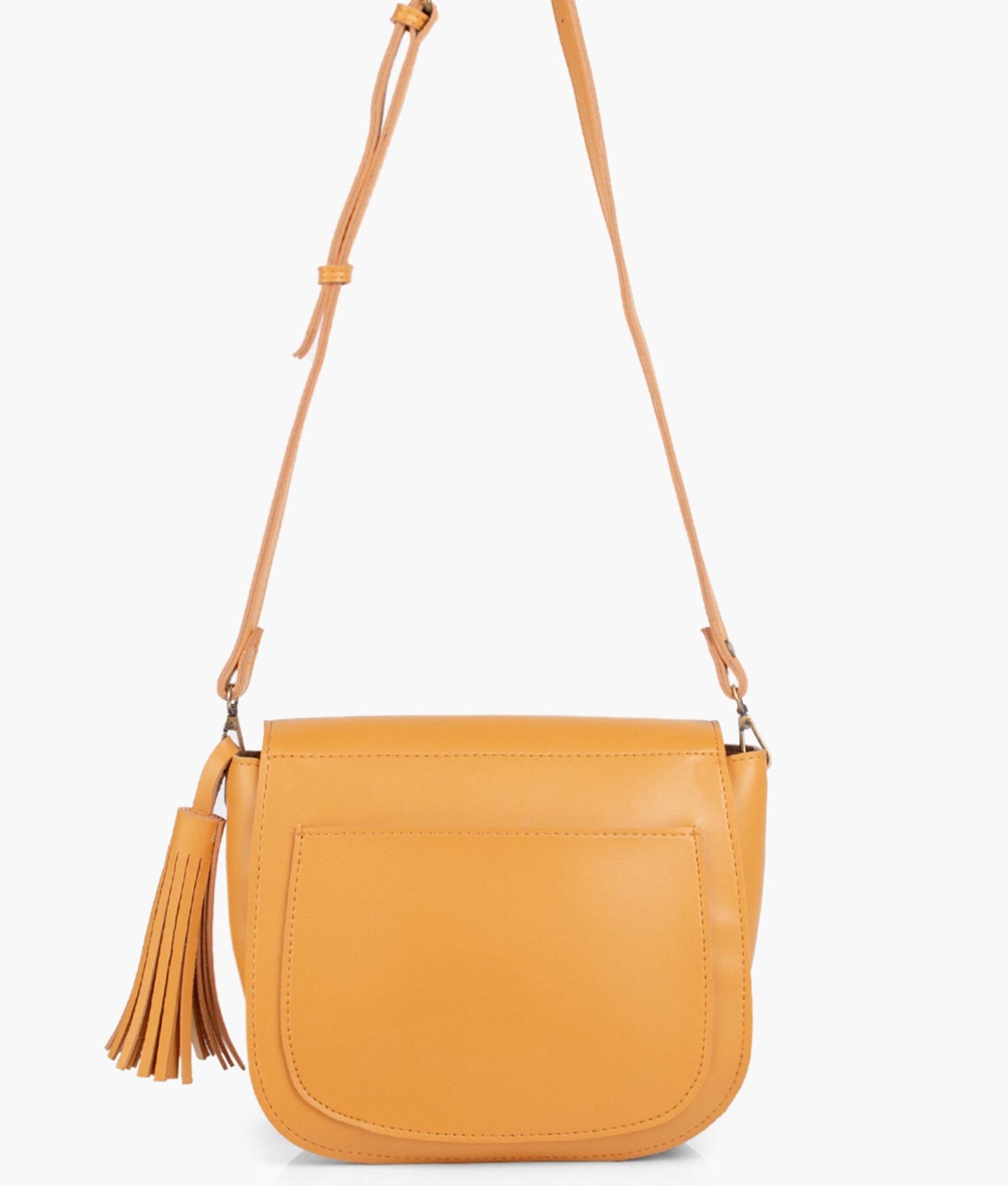 Mustard foldover saddle bag