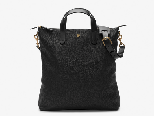 Shopper, Leather - Black/Black