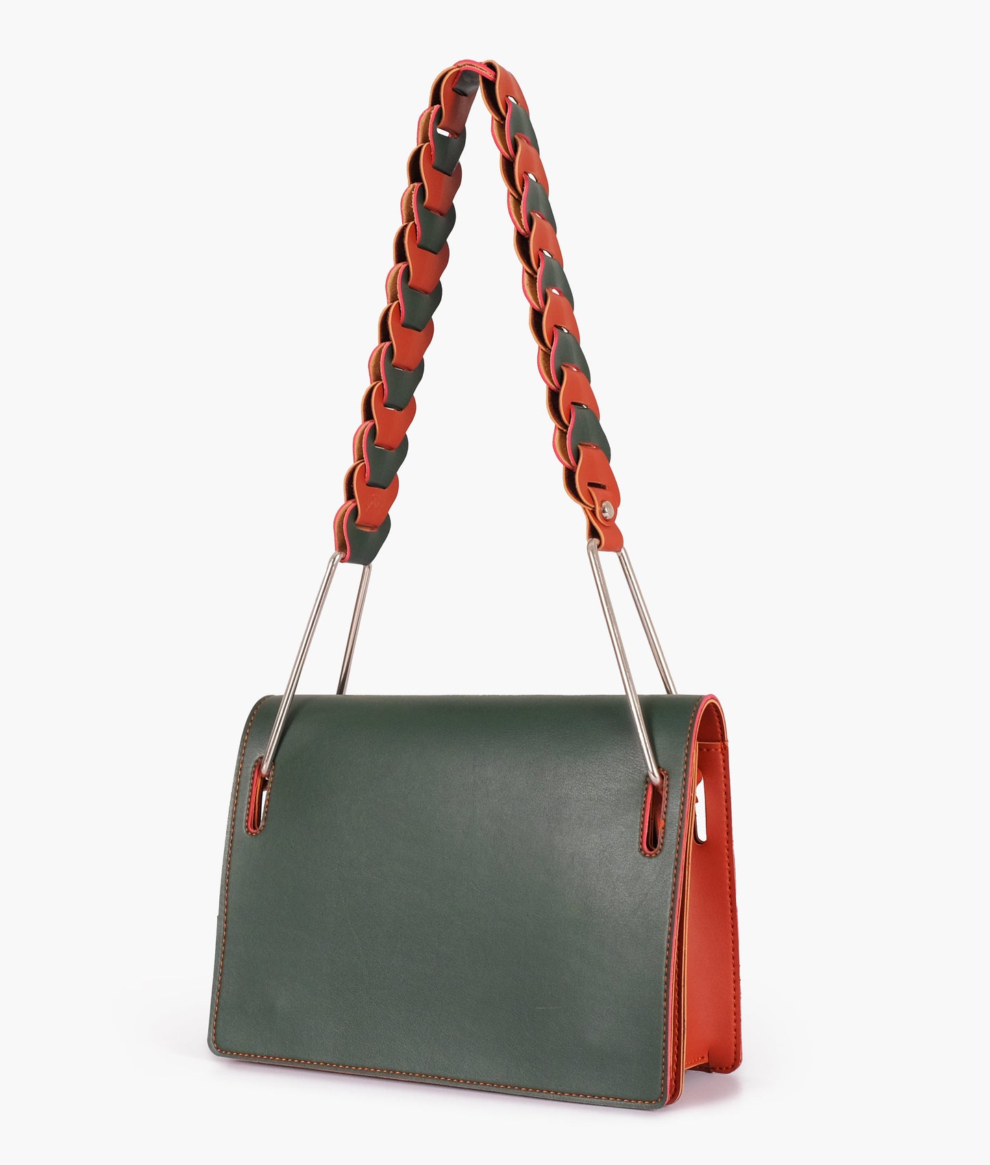 Army green loop strap shoulder bag