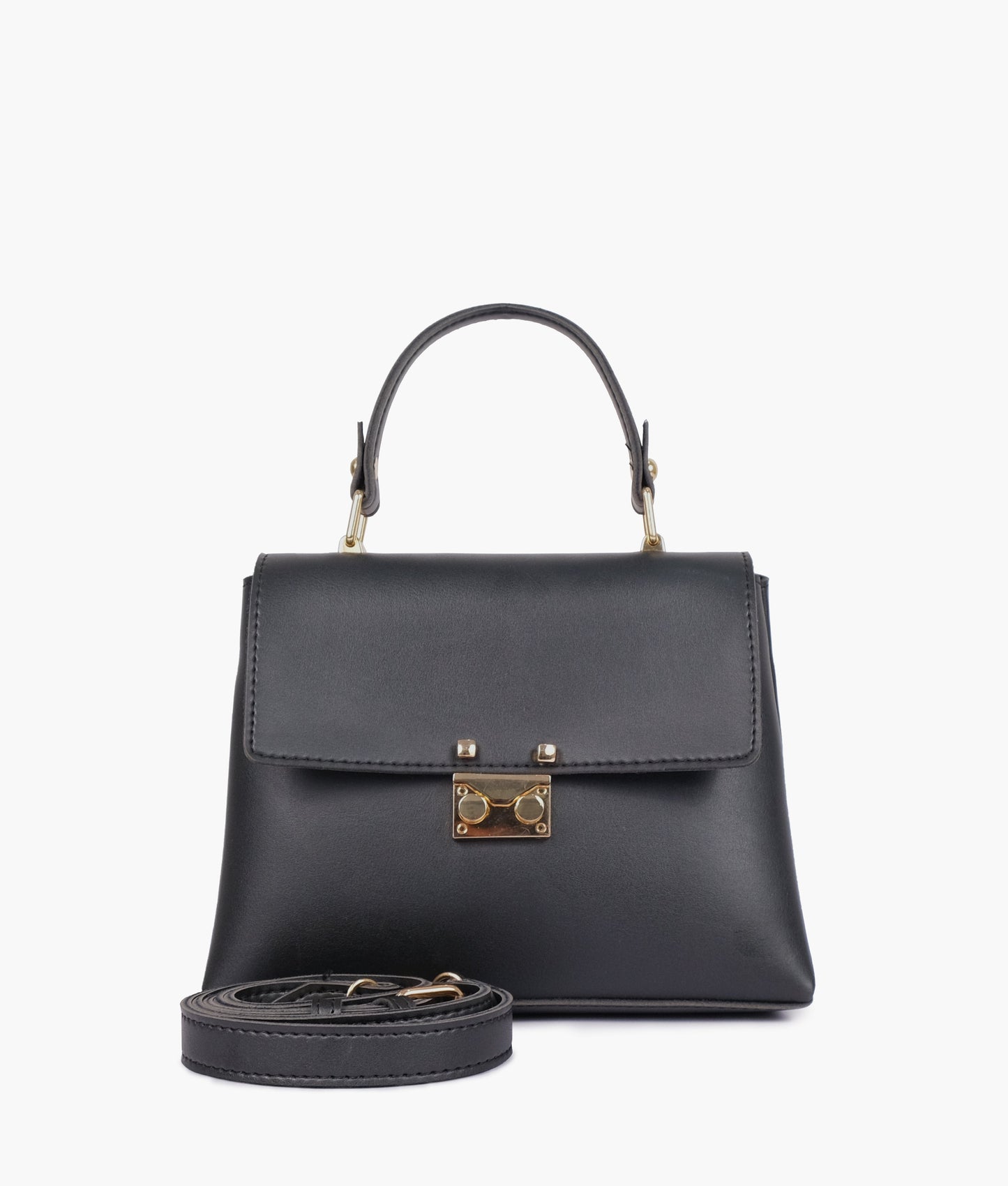 Black mini top-handle bag