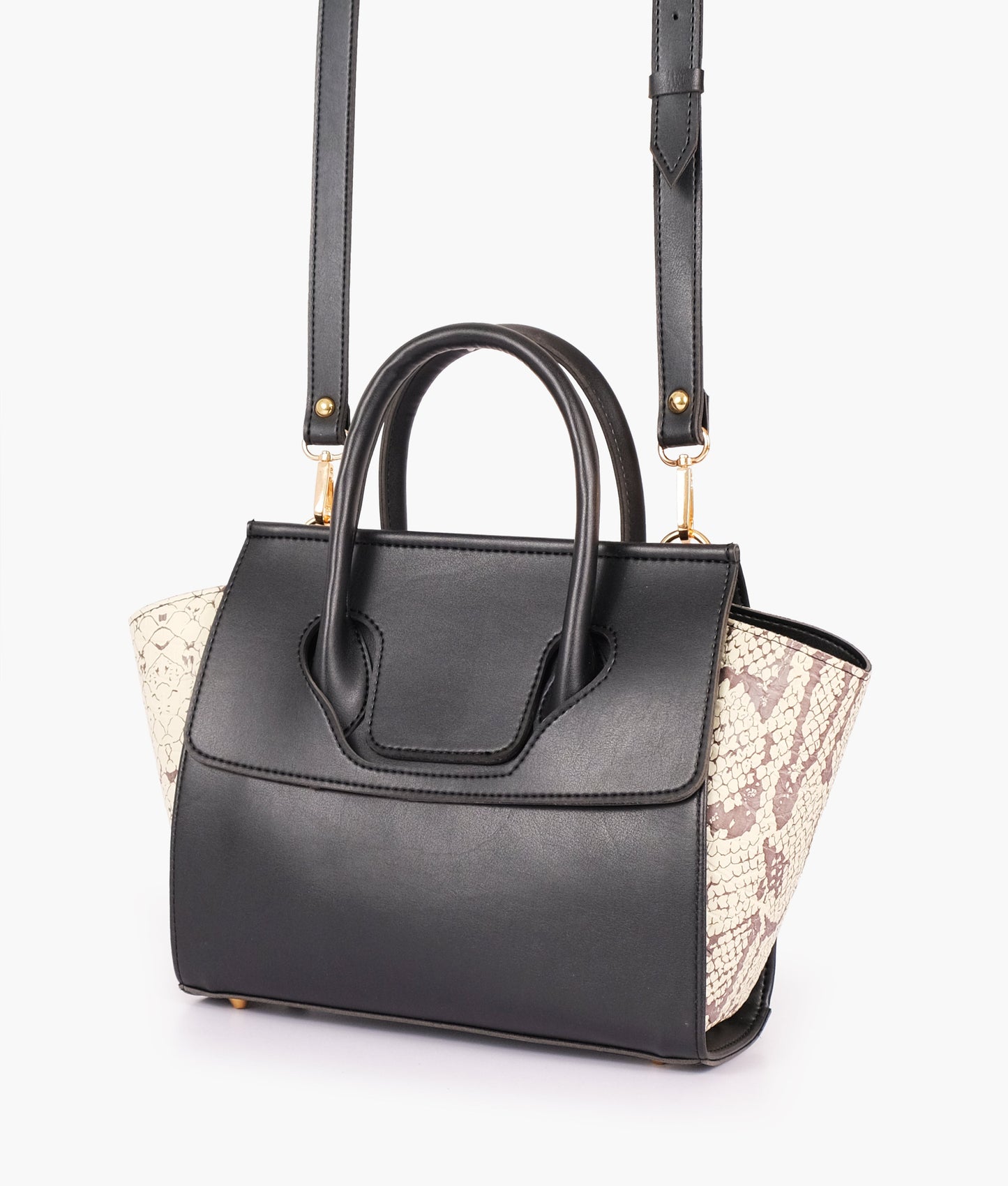 Black trapeze handbag