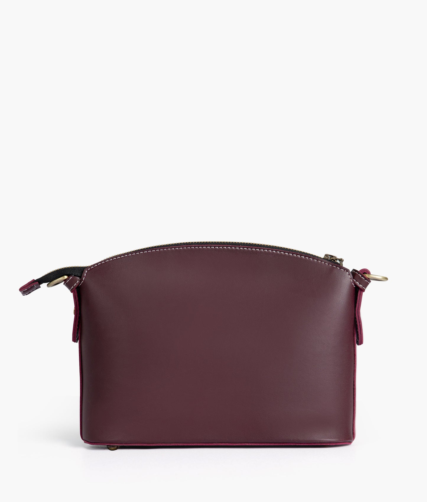 Burgundy dome cross-body bag