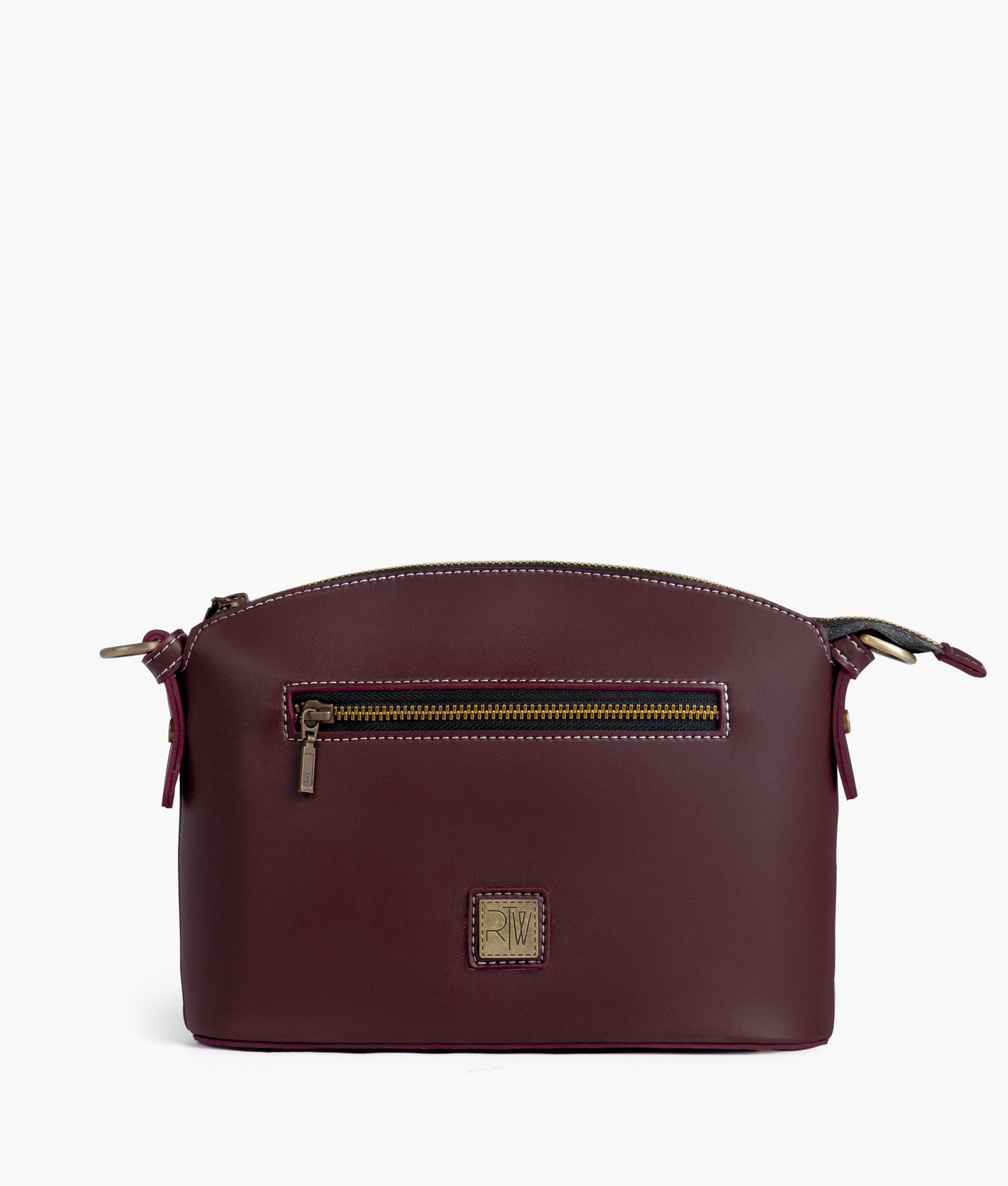 Burgundy dome cross-body bag