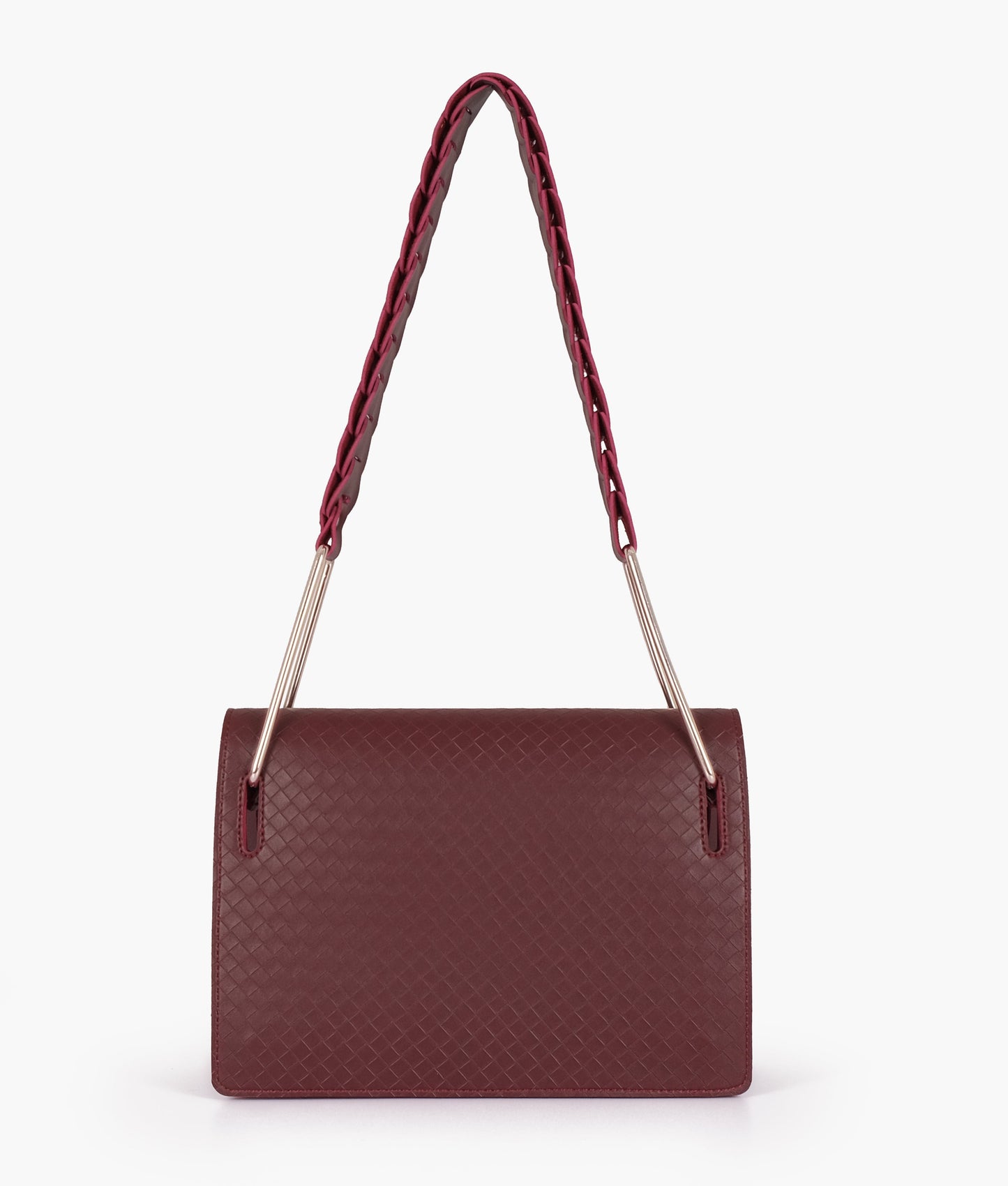 Burgundy loop strap shoulder bag