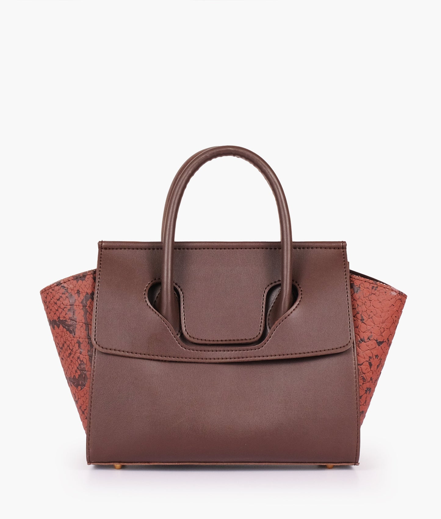 Dark brown trapeze handbag