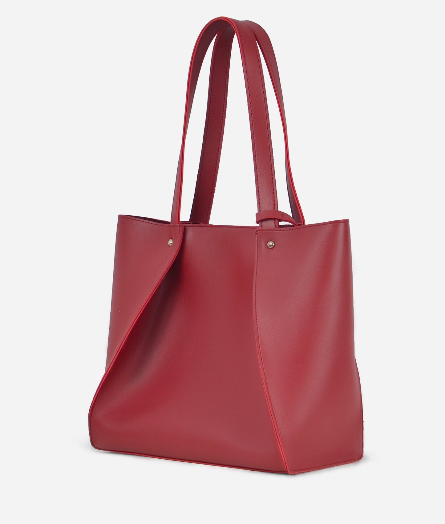 Maroon shopping tote bag