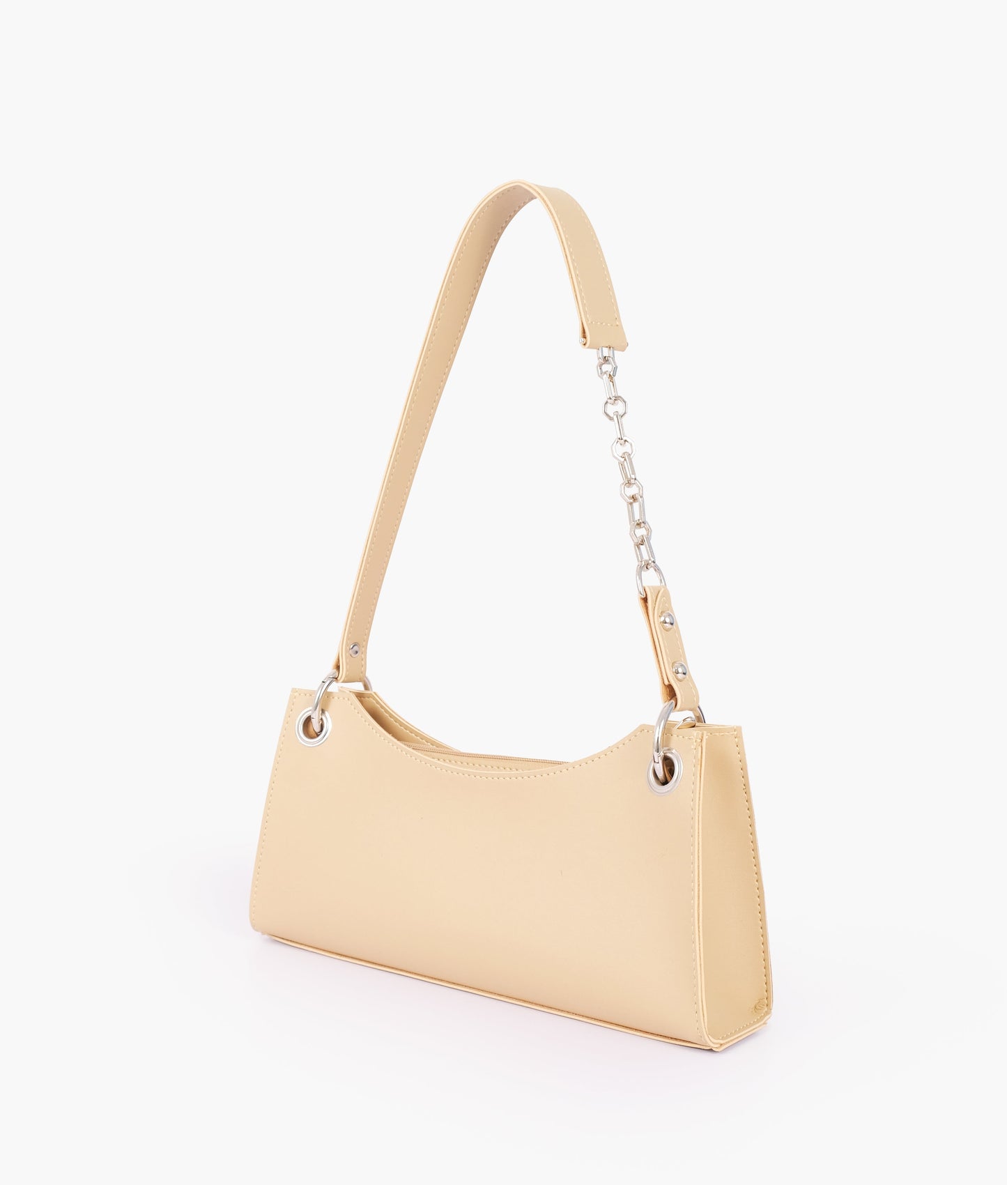 Off-white elongated chain handle purse