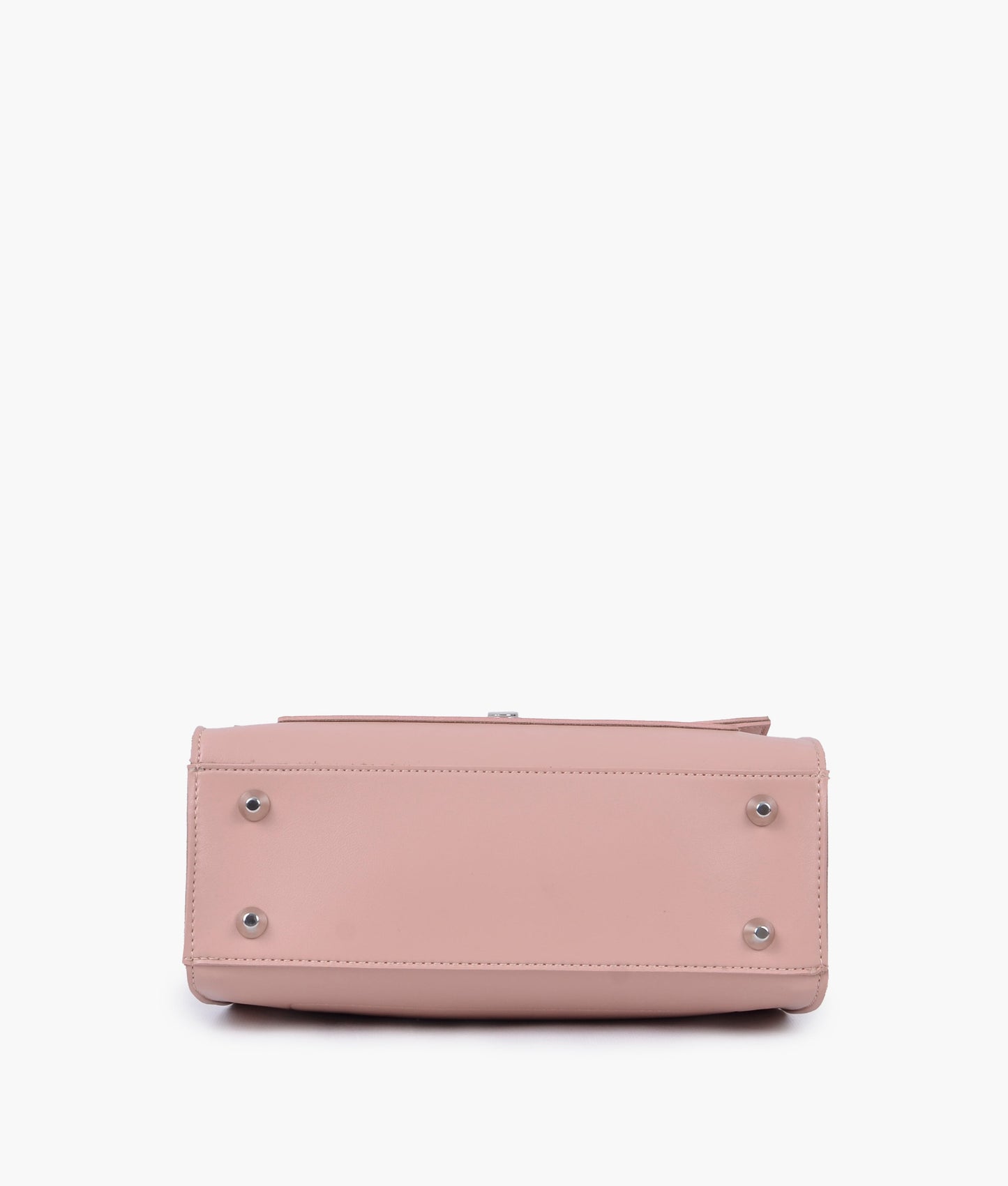 Peach push-lock messenger bag