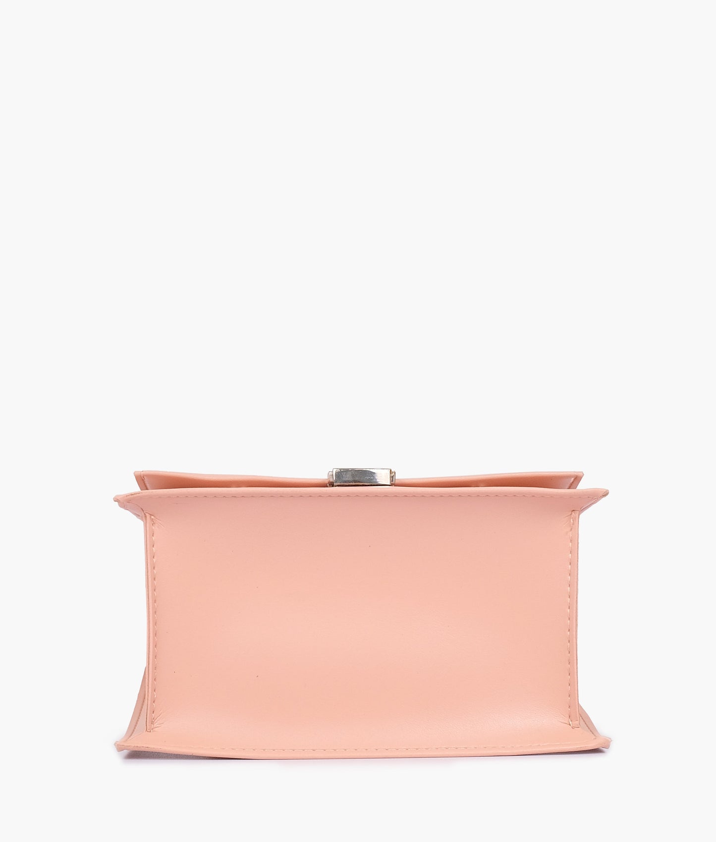 Peach top-handle mini cross-body bag